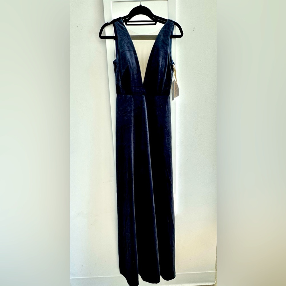 BRAND NEW Jenny Yoo Velvet sleeveless A-line Dress